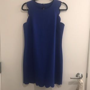 JCrew scolloped neck dress